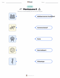 Moctezuma II afdrukbare werkblad voor kinderen
