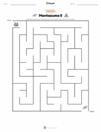 Moctezuma II afdrukbare werkblad voorbeeld