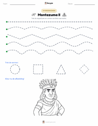 Moctezuma II afdrukbare werkblad voorbeeld