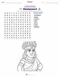 Podgląd drukowalnego arkusza ćwiczeń Montezuma II