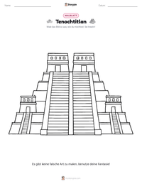 Tenochtitlan druckbare Arbeitsblatt Vorschau