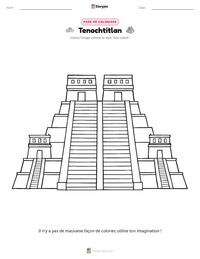 Aperçu de la feuille de travail imprimable Tenochtitlan