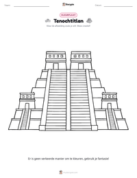 Tenochtitlan afdrukbare werkblad voorbeeld