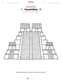 Tenochtitlan yazdırılabilir çalışma sayfası önizlemesi