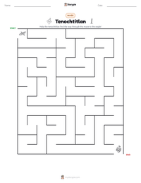 Tenochtitlan printable worksheet preview