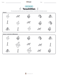 Tenochtitlan printable worksheet preview