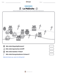 La Malinche druckbare Arbeitsblatt Vorschau