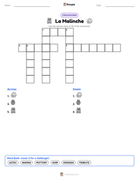 La Malinche printable worksheet preview