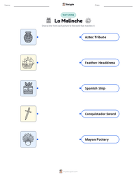 La Malinche printable worksheet preview