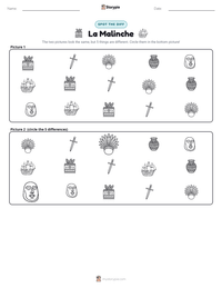 La Malinche printable worksheet preview