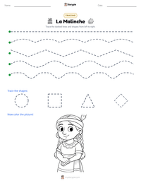 La Malinche printable worksheet preview