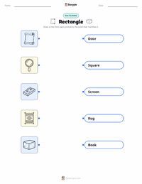 Rectangle printable worksheet for kids