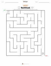 Rechthoek afdrukbare werkblad voorbeeld