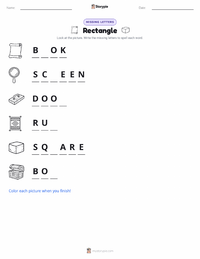 Rectangle printable worksheet preview