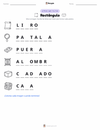Vista previa de la hoja de trabajo imprimible de Rectángulo