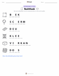 Rechthoek afdrukbare werkblad voorbeeld