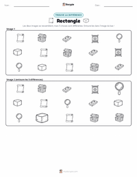 Aperçu de la feuille de travail imprimable Rectangle