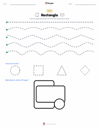 Aperçu de la feuille de travail imprimable Rectangle