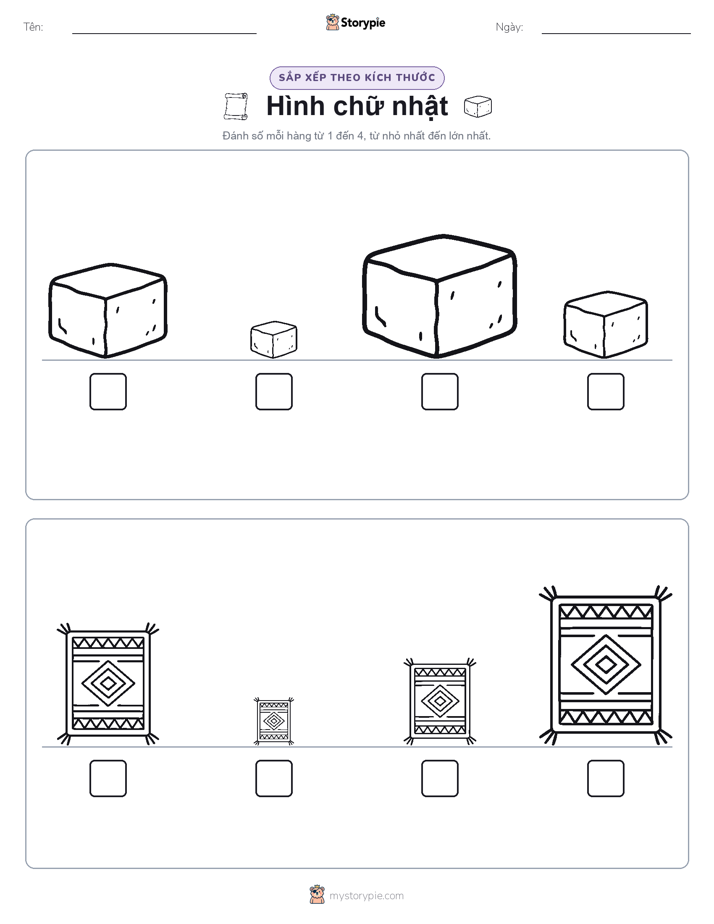 Thứ Tự Kích Thước