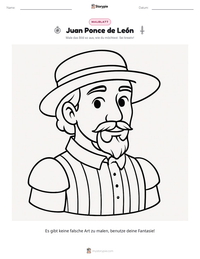 Juan Ponce de León druckbare Arbeitsblatt Vorschau
