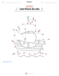 Juan Ponce de León printable worksheet preview