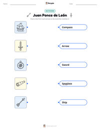 Juan Ponce de León printable worksheet preview