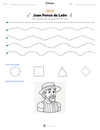 Juan Ponce de León printable worksheet preview