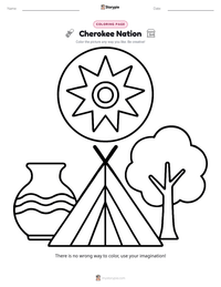 Cherokee Nation coloring page for kids