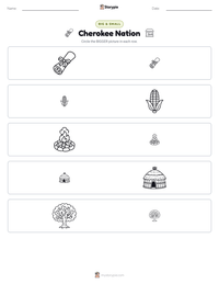 Cherokee Nation printable worksheet preview