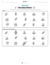 Cherokee Nation printable worksheet preview