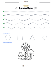 Cherokee Nation printable worksheet preview