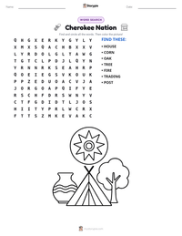 Cherokee Nation printable worksheet preview