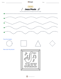 Jazz Music printable worksheet preview