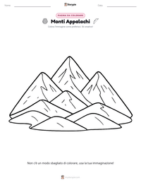 Pagina da colorare di Monti Appalachi per bambini