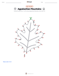 Appalachian Mountains printable worksheet preview