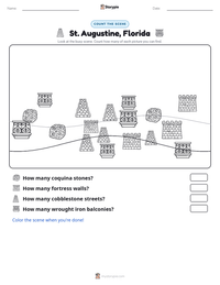 St. Augustine, Florida printable worksheet preview