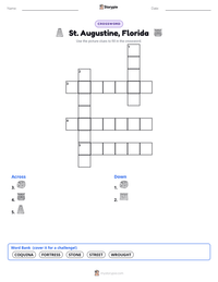 St. Augustine, Florida printable worksheet preview