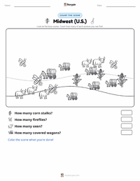 Midwest (U.S.) printable worksheet preview