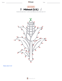Midwest (U.S.) printable worksheet preview