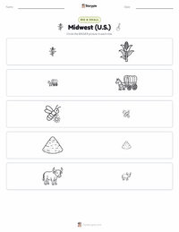 Midwest (U.S.) printable worksheet preview