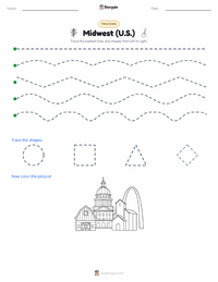 Midwest (U.S.) printable worksheet preview