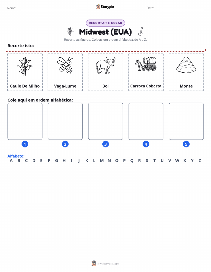 Recortar & Colar Alfabeto