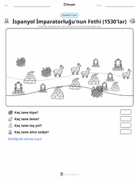 İspanyolların İnka İmparatorluğu'nu Fethi yazdırılabilir çalışma sayfası önizlemesi