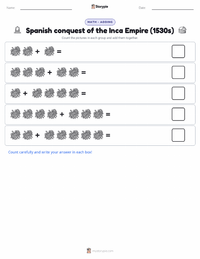 Spanish conquest of the Inca Empire (1530s) printable worksheet preview