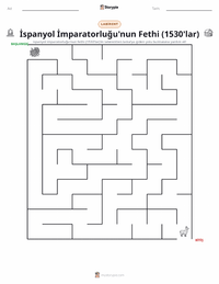 İspanyolların İnka İmparatorluğu'nu Fethi yazdırılabilir çalışma sayfası önizlemesi