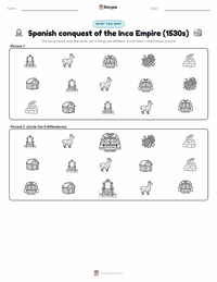 Spanish conquest of the Inca Empire (1530s) printable worksheet preview