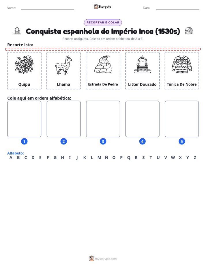 Recortar & Colar Alfabeto