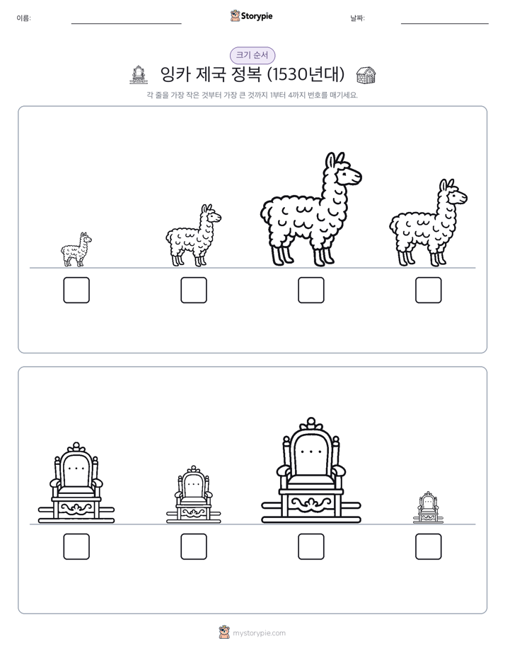 크기 순서