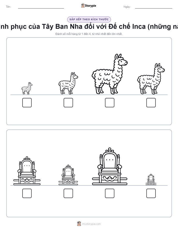 Thứ Tự Kích Thước