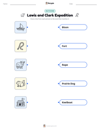Lewis and Clark Expedition printable worksheet preview